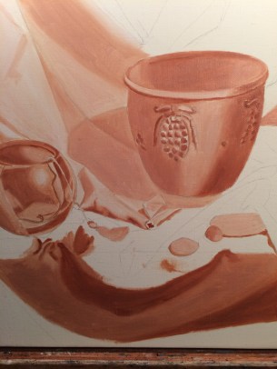 green-cloth-underpainting-detail