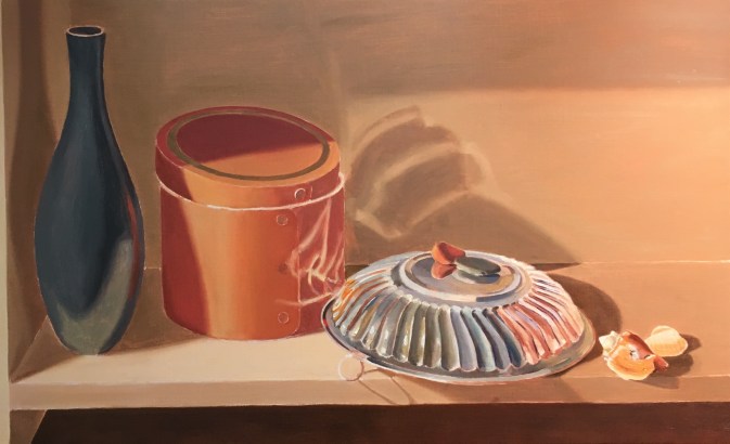 Silver Bowl and Orange Box-First layer completed