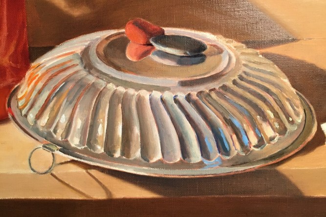 Silver Bowl and Orange Box- Silver Bowl detail