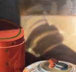 Silver Bowl & Orange Box- reflections on&nbsp;wall